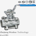 3PC Casting Prolonged Butt Welding Floatiing Ball Valve with Lock